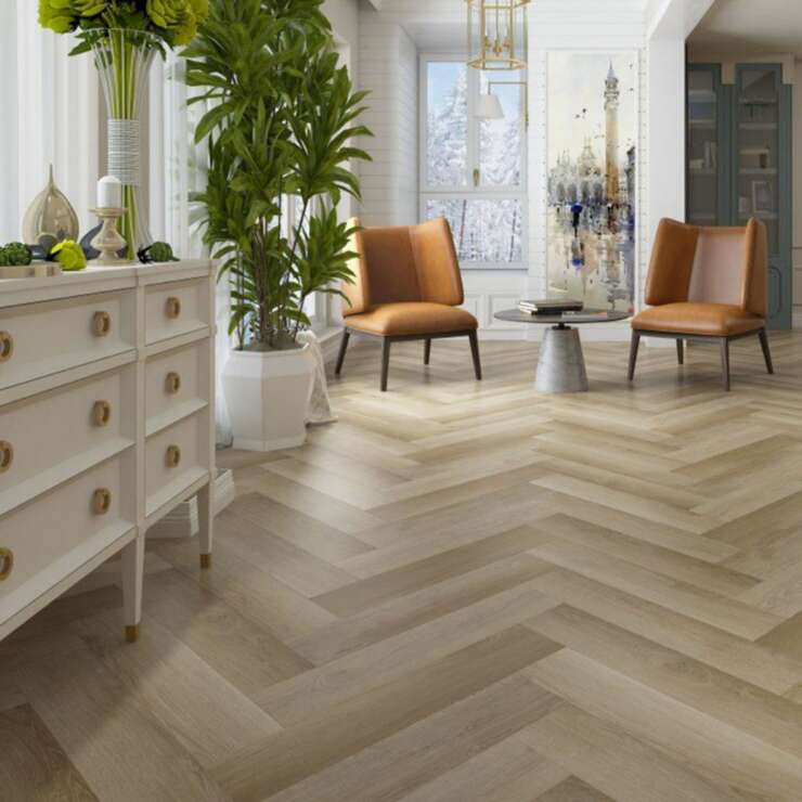 Herringbone LVP floor - Image 4