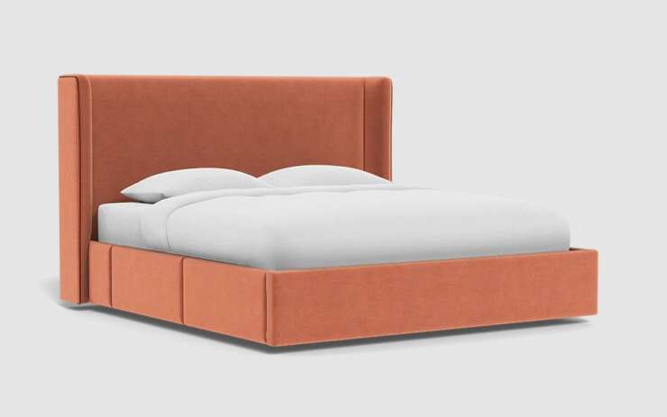 LULU CORAL BED IN VELVET - Image 9