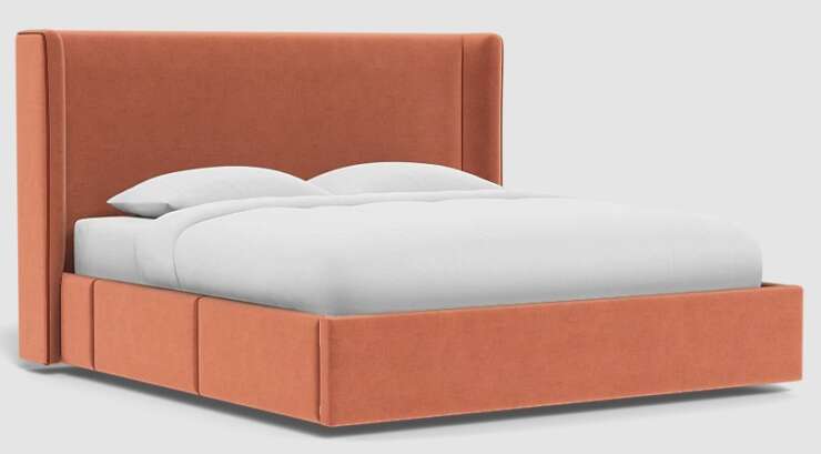 LULU CORAL BED IN VELVET - Image 8