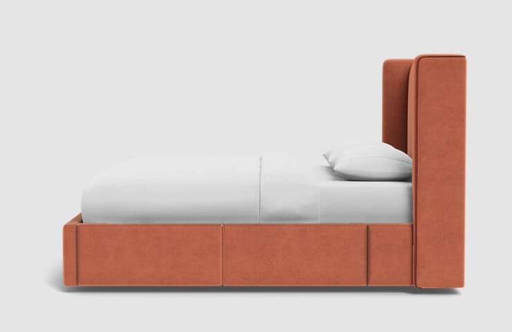 LULU CORAL BED IN VELVET - Image 6