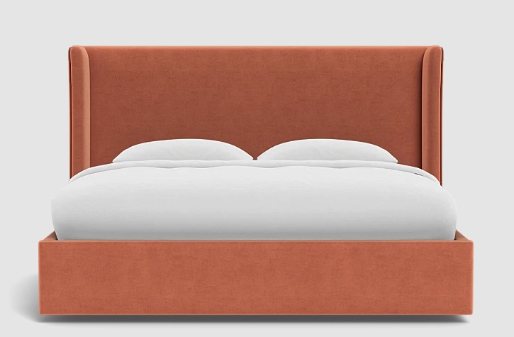 LULU CORAL BED IN VELVET