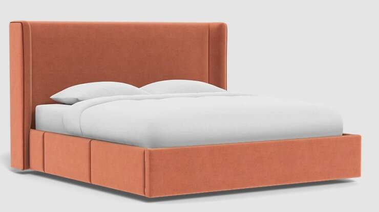LULU CORAL BED IN VELVET - Image 2