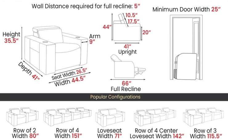 LINEA CUSTOM HOME THEATER SEATING - Image 10