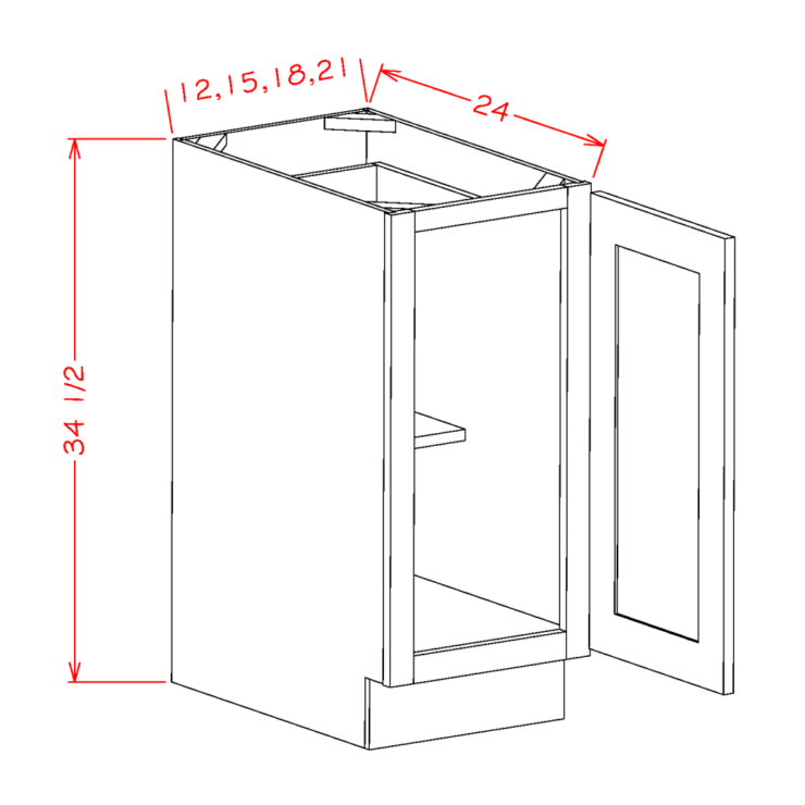 Single Full Height Door Bases